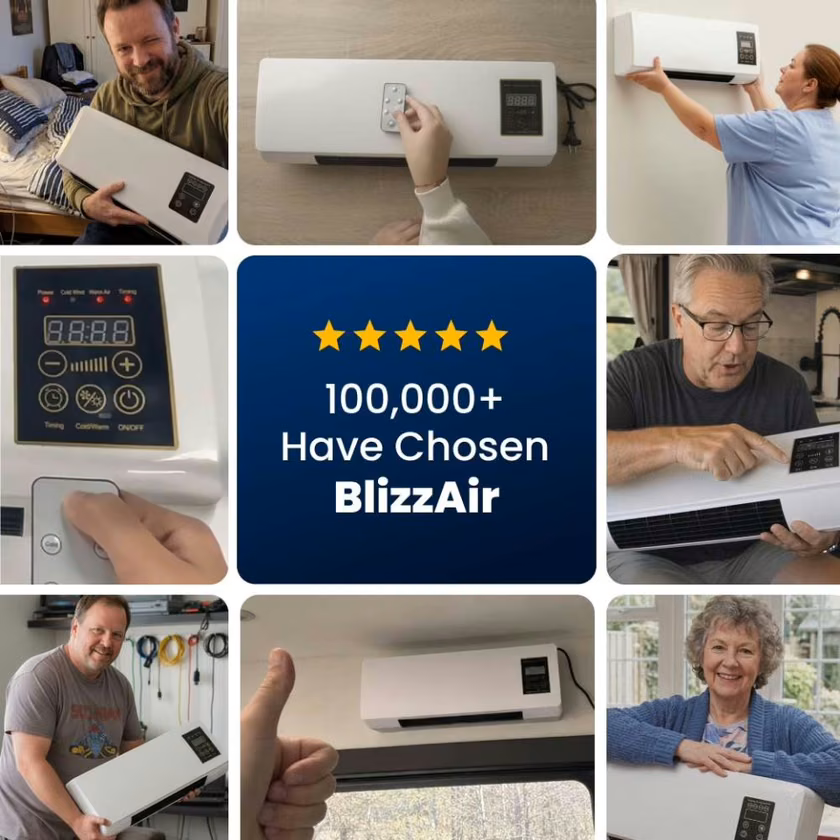 BlizzAir im Einsatz in einem stark verglasten Raum